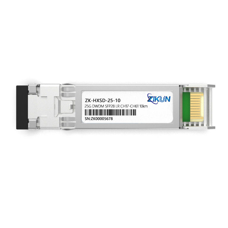 10km 25G SFP28 LR DWDM Module CH17 - CH61 Optical Fiber Optic Transceiver